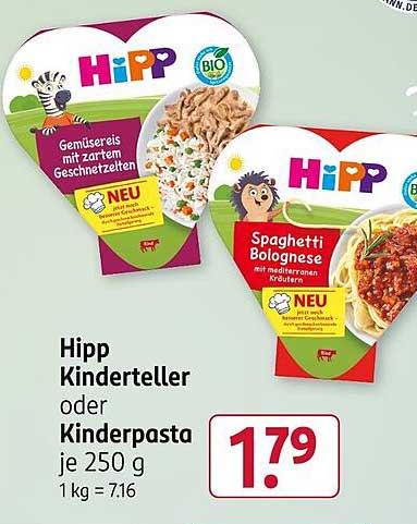 Hipp Kinderteller oder Kinderpasta je 250 g
