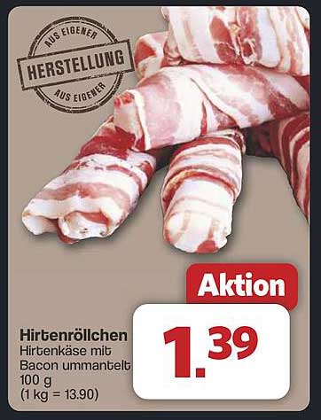 Hirtenröllchen - Hirtenkäse mit Bacon ummantelt