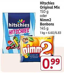 Hitschies Original Mix 150 g oder Nimm2 Bonbons 145 g