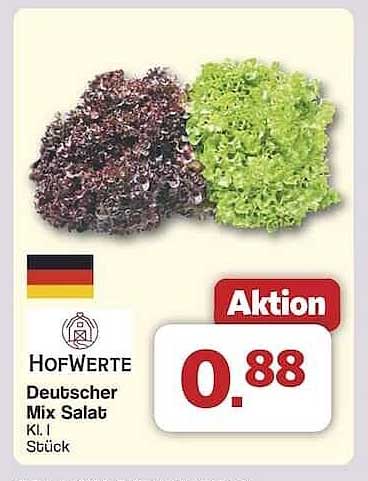 HOFWERTE Deutscher Mix Salat - Aktion vom 25.08.2025 bis 30.08.2025