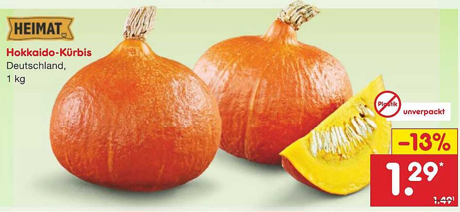 Hokkaido-Kürbis Deutschland, 1 kg