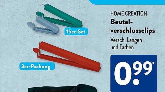 HOME CREATION Beutelverschlusclips