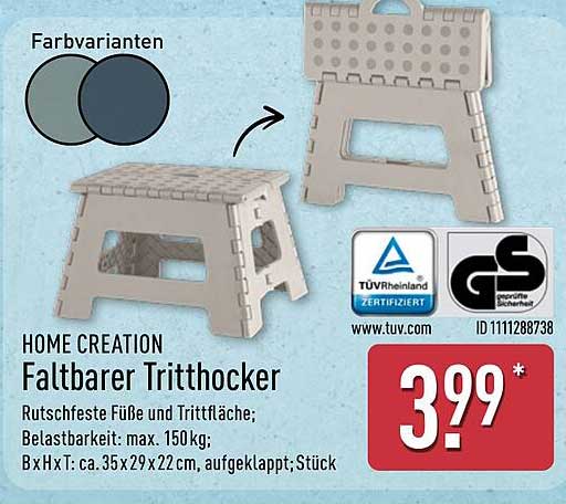 HOME CREATION Faltbarer Tritthocker