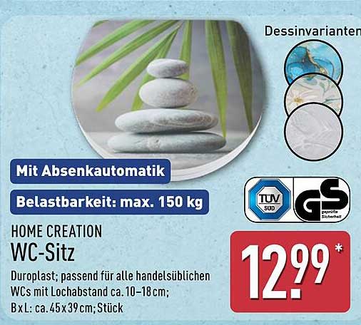 HOME CREATION WC-Sitz mit Absenkautomatik
