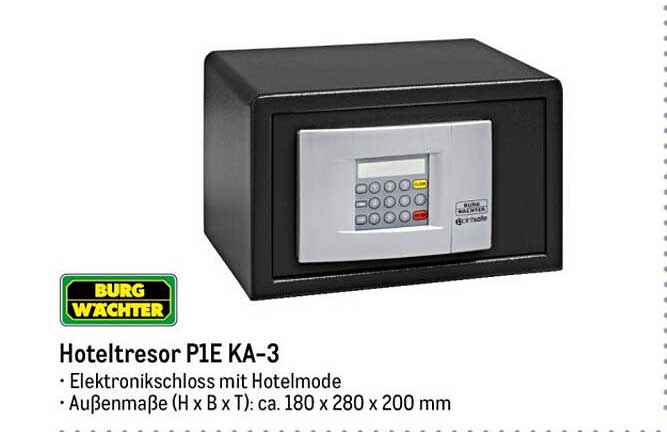Hotel Safe P1E KA-3 von BURG-WÄCHTER