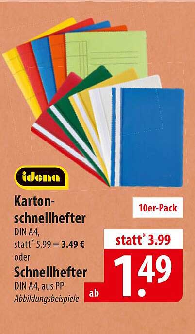 Idena Kartonschnellhefter 10er-Pack