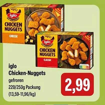 Iglo Chicken-Nuggets gefroren 220/250 g Packung