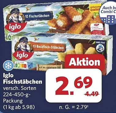 Iglo Fischstäbchen - Verschiedene Sorten, 224-450-g-Packung