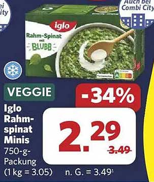 Iglo Rahm-Spinat Minis 750 g