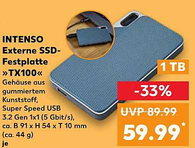 INTENSO Externe SSD-Festplatte »TX100« 1 TB