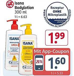 Isana Bodylotion 300 ml - Jetzt für nur 1,99 €