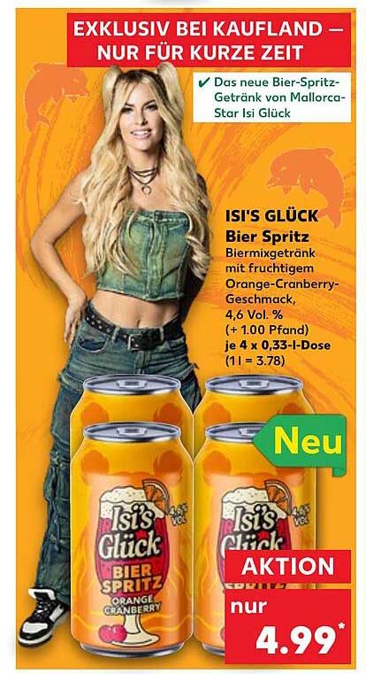 ISI'S GLÜCK Bier Spritz - Biermixgetränk mit fruchtigem Geschmack
