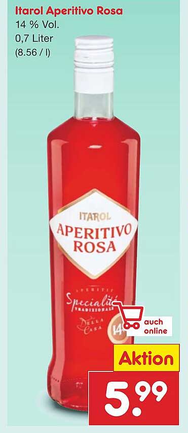 Itarol Aperitivo Rosa 0,7 Liter, 14 % Vol.