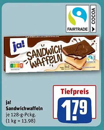 ja! Sandwichwafeln 128 g