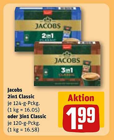 Jacobs 2in1 Classic oder 3in1 Classic