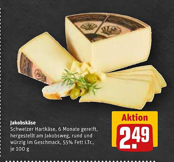 Jakobskäse, Schweizer Hartkäse, 6 Monate gereift, 100 g