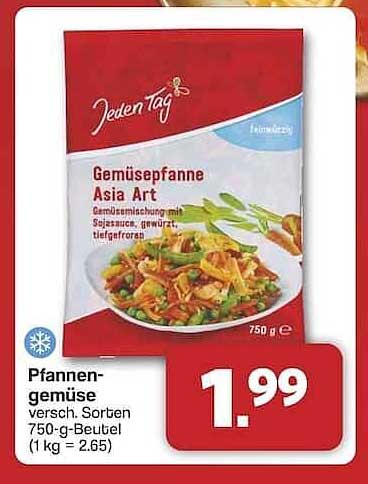 Jeden Tag Gemüsepfanne Asia Art 750 g