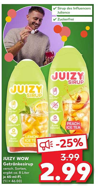 JUIZY WOW Getränkesirup – Zuckerfrei und erfrischend!