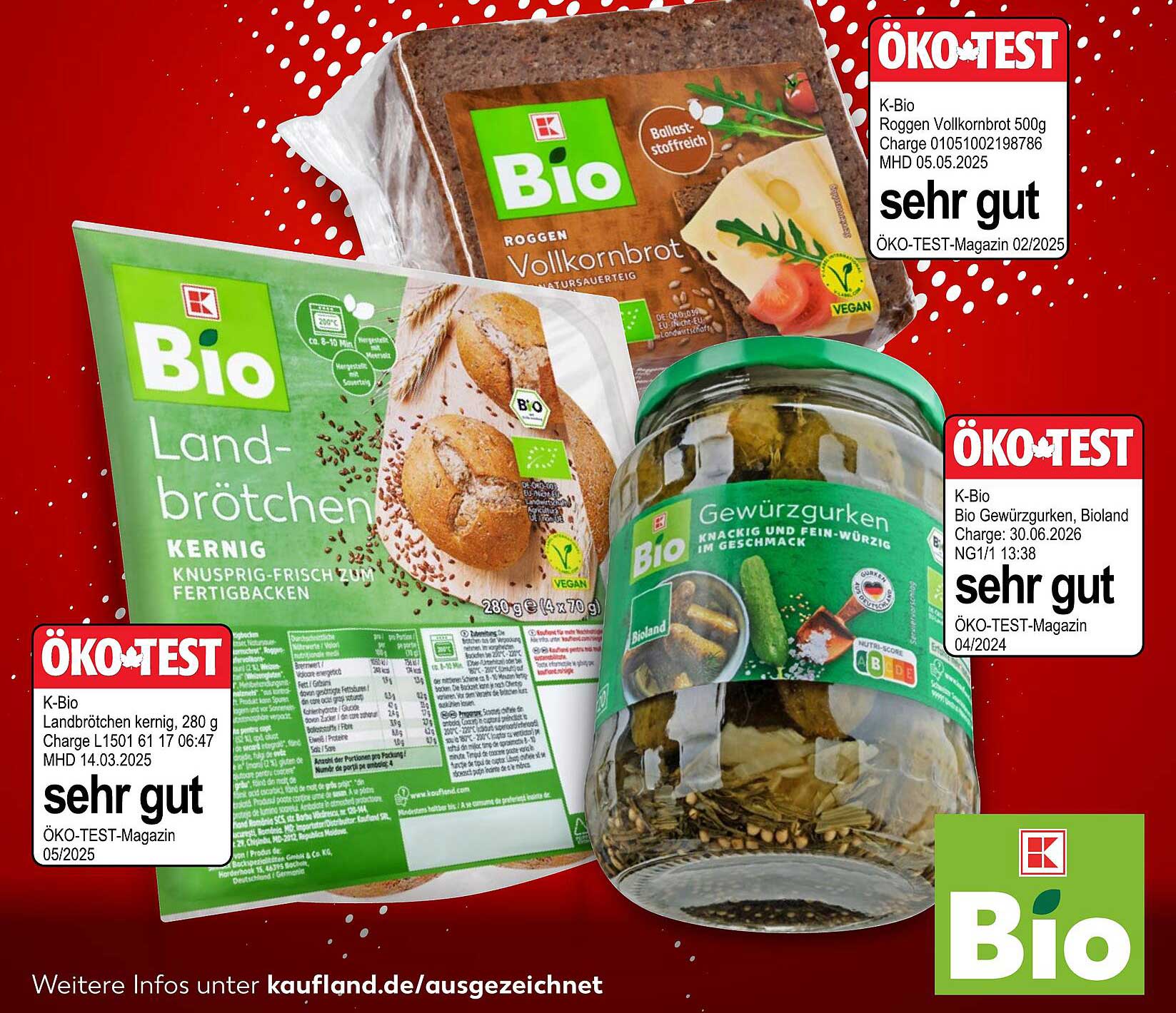 K-Bio Landbrötchen kernig 280 g
