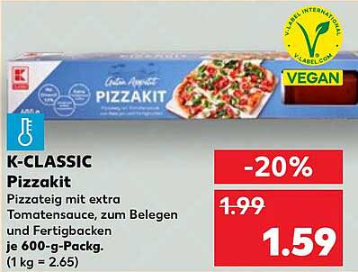 K-CLASSIC Pizzakit mit extra Tomatensauce