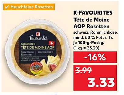 K-Favourites Tête de Moine AOP Rosetten