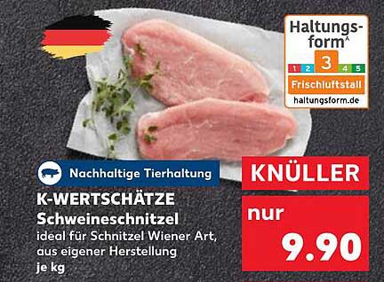 K-WERTSCHÄTZE Schweineschnitzel - ideal für Schnitzel Wiener Art aus eigener Herstellung