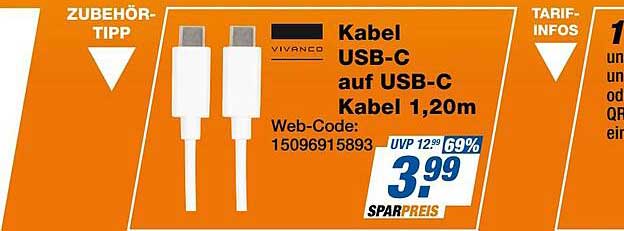 Kabel USB-C auf USB-C Kabel 1,20m