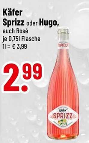 Käfer Sprizz oder Hugo, auch Rosé, je 0,75l Flasche