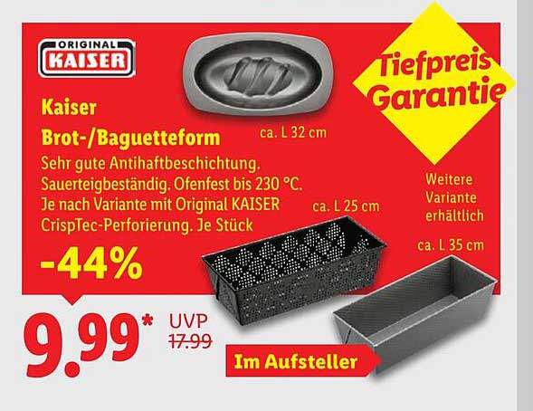 Kaiser Brot-/Baguetteform