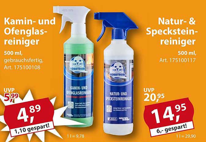 Kamin- und Ofenglasreiniger & Natur- & Specksteinreiniger – Zwei praktische Reinigungshelfer