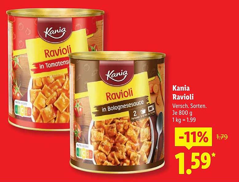 Kania Ravioli in Bolognesesauce und Tomatensauce – Ein Genuss für jeden Tag
