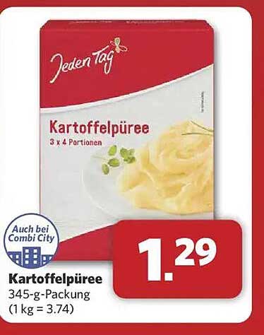 Kartoffelpüree – 345-g-Packung (3 x 4 Portionen)