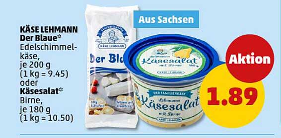 Käse Lehmann Der Blaue Edel-Schimmelk cheese 200 g oder Käse Salat Birne 180 g