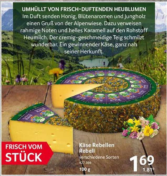 Käse Rebellen Rebell – verschiedene Sorten