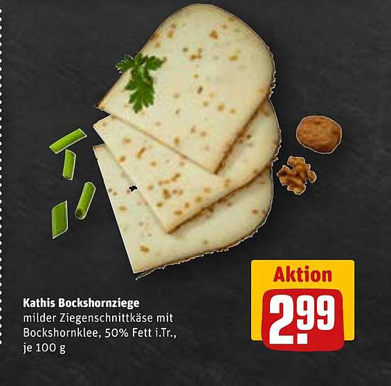 Kathis Bockhornziege milder Ziegenschnittkäse mit Bockshornklee, 50% Fett i.Tr., je 100 g