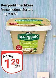 Kerrygold Frischkäse - Verschiedene Sorten, 150 g für nur 1,29 €