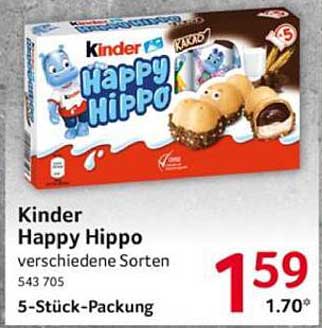 Kinder Happy Hippo 5-Stück-Packung