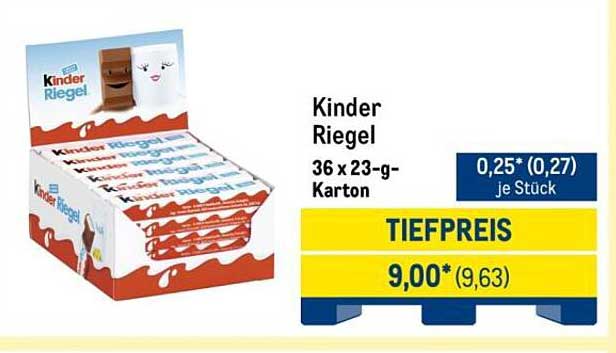 Kinder Riegel 36 x 23-g-Karton