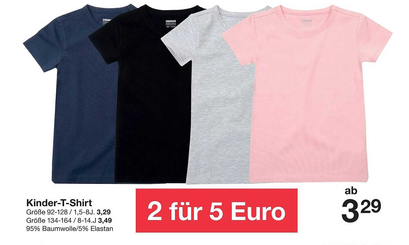 Kinder-T-Shirt - 2 für 5 Euro