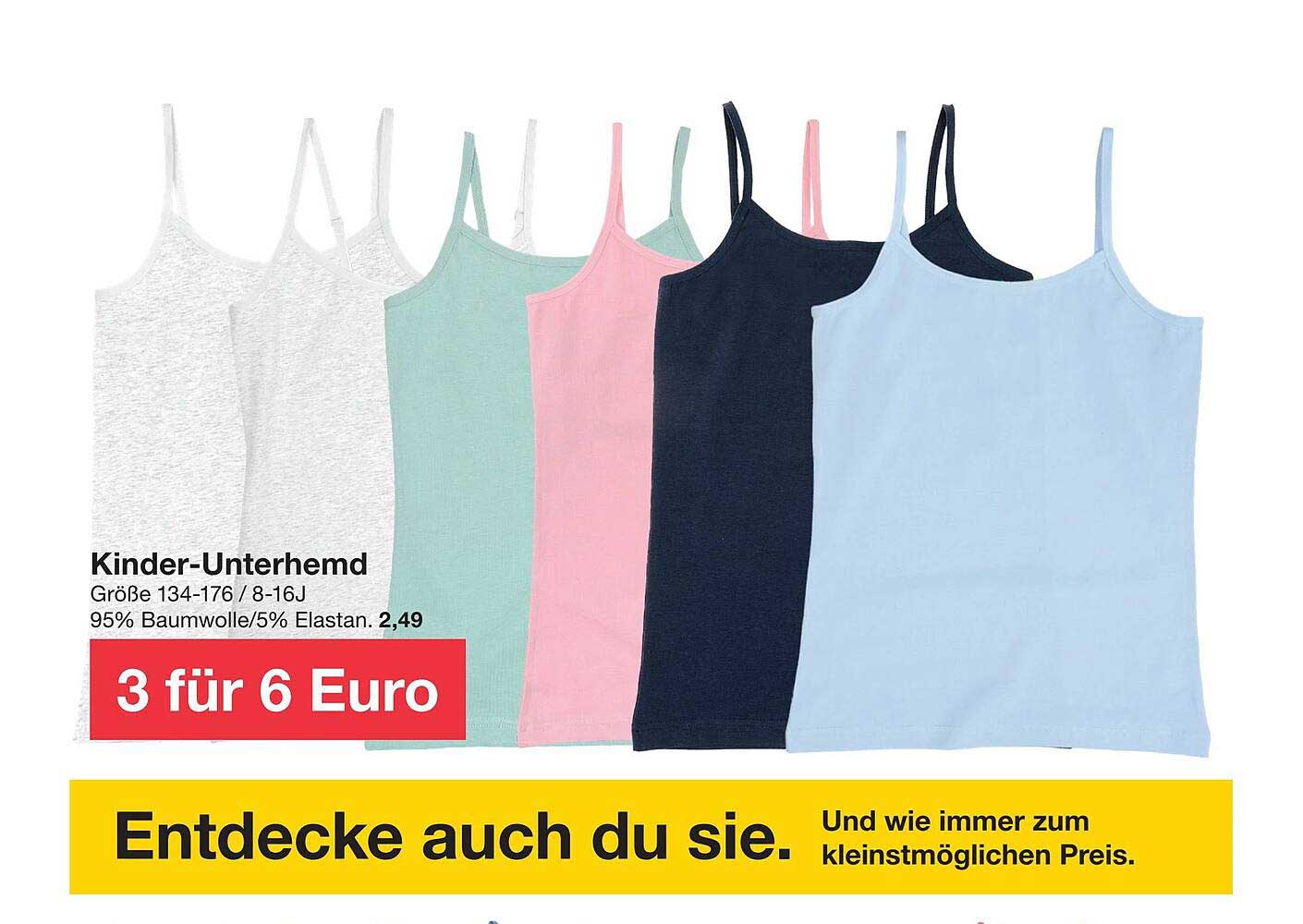 Kinder-Unterhemd 3 für 6 Euro