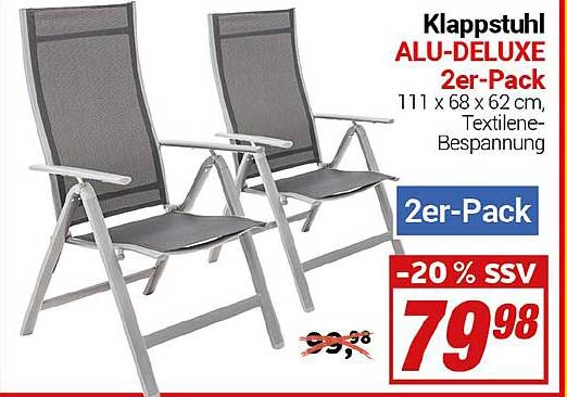 Klappstuhl ALU-DELUXE 2er-Pack