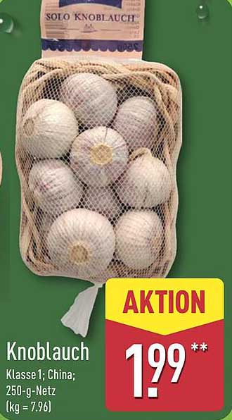 Knoblauch - Klasse 1, China, 250-g-Netz