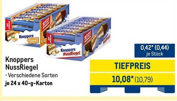 Knoppers NussRiegel – Verschiedene Sorten im Angebot