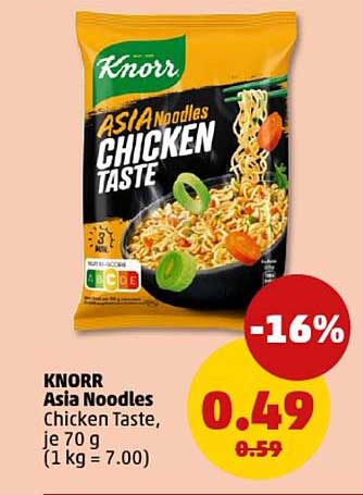 KNORR Asia Noodles Chicken Taste, je 70 g