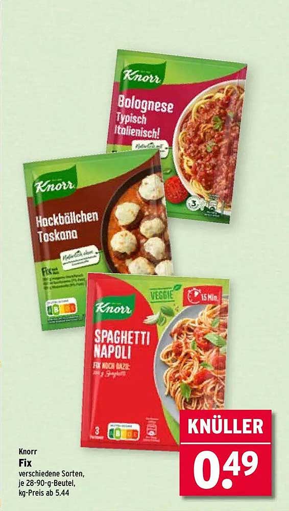 Knorr Fix - Verschiedene Sorten, je 28-90-g-Beutel