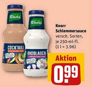 Knorr Schlemmer-sauce - 250 ml Flasche, verschiedene Sorten