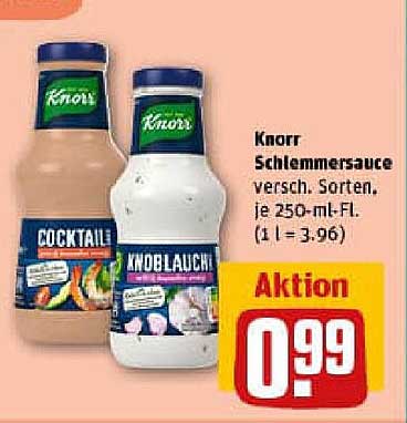 Knorr Schlemmer Sauce, verschiedene Sorten, je 250-ml-Flasche