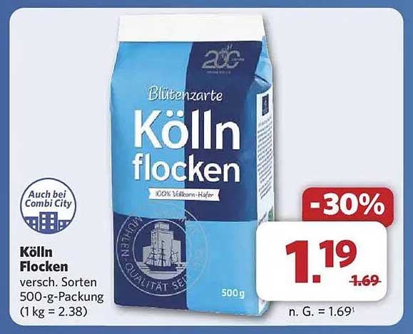 Kölln Flocken 500 g - 30% Rabatt