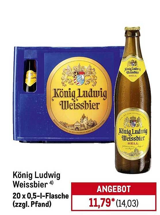 König Ludwig Weissbier 20 x 0,5-l-Flasche (zzgl. Pfand)