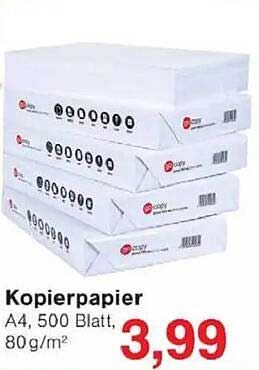 Kopierpapier A4, 500 Blatt, 80 g/m²